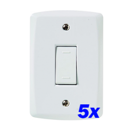 Kit 5 Interruptor Simples - Lux2 Tramontina
